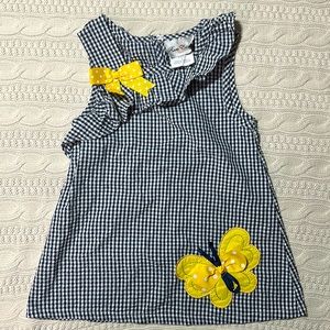 Rare Editions, Girls size 5T, Gingham tank top with ruffle